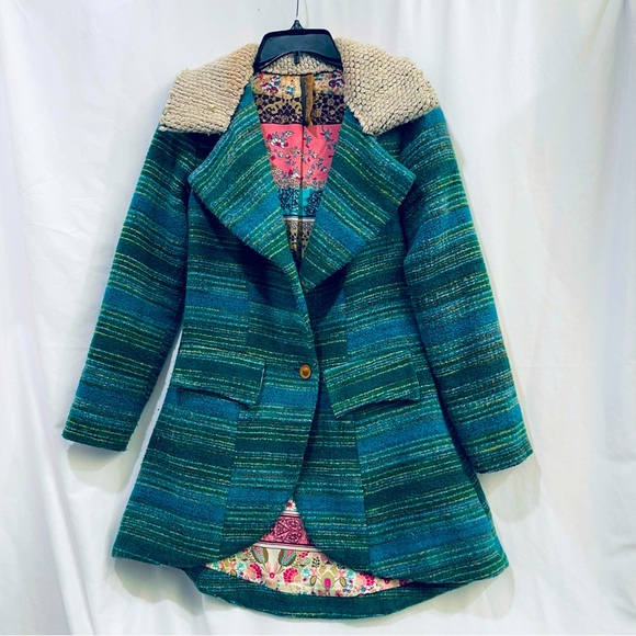 Anthropologie Jackets & Blazers - Aratta Silent Journey Stunning Wool Blend Jacket Women's Sz Small Anthropologie
